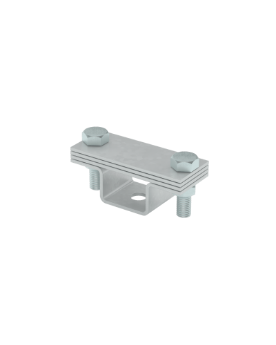 Универсальный держатель на мостовой опоре для полосы до 40 мм с 3 пластинами КМ-профиль (UDMO3-B40) в Белгороде Монтажные материалы Pintop.ru