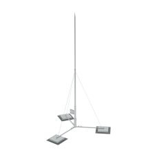 Вольностоящая молниеприемная мачта составная H9,2 м разборное основание HD КМ-Профиль (RTVMR-H9.2 HD)