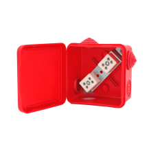 Коробка распределительная огнестойкая КРОПС-П1, IP54, габаритные размеры 100х100х50 мм, для кабелей сечением до 4 мм2, 3 клеммы КМ-Профиль (FRJB-KM-P1-4-03-КРОПС-IP54)