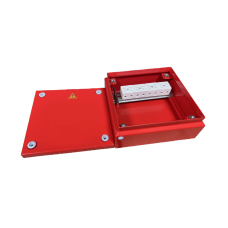 Коробка распределительная огнестойкая КРОПС, IP55, габаритные размеры 200х200х80 мм, для кабелей сечением до 4 мм2, 4 клеммы КМ-Профиль (FRJB-KM-ST6-4-04-КРОПС-IP55)