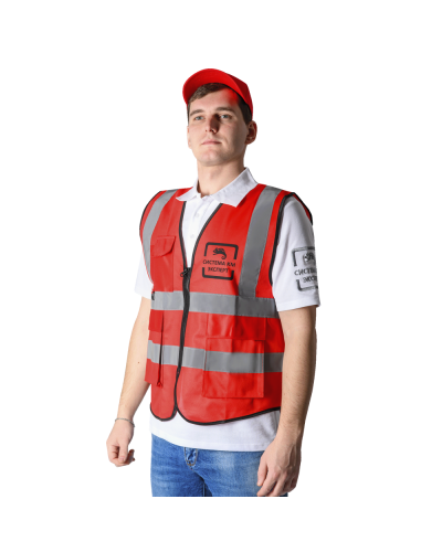 Жилет сигнальный Премиум СИСТЕМА КМ размер XXXL КМ-профиль (Vest-KM-XXXL) в Белгороде Монтажные материалы Pintop.ru