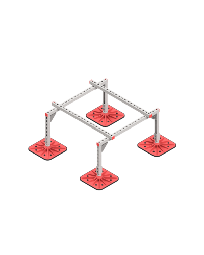 Опорная конструкция для установки оборудования TECHNORAPTOR FOOT 1000х1000 HD КМ-профиль (KM-TR-F-SSEI-1000-1000 HD) в Белгороде Системы видеонаблюдения Pintop.ru