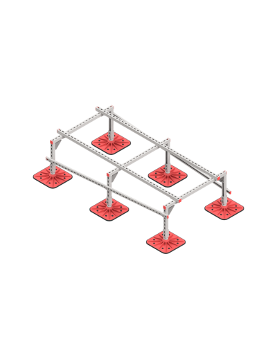 Опорная конструкция для установки оборудования TECHNORAPTOR FOOT 1000х2000 тип 2 КМ-профиль (KM-TR-F-SSEI-1000-2000-2) в Белгороде Системы видеонаблюдения Pintop.ru