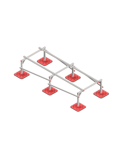 Опорная конструкция для установки оборудования TECHNORAPTOR FOOT 1000х2500 КМ-профиль (KM-TR-F-SSEI-1000-2500) в Белгороде Системы видеонаблюдения Pintop.ru