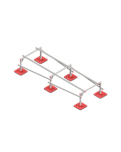 Опорная конструкция для установки оборудования TECHNORAPTOR FOOT 1000х3000 КМ-профиль (KM-TR-F-SSEI-1000-3000) в Белгороде Системы видеонаблюдения Pintop.ru