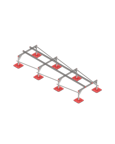 Опорная конструкция для установки оборудования TECHNORAPTOR FOOT 1200х4000 тип 1 КМ-профиль (KM-TR-F-SSEI-1200-4000-1) в Белгороде Системы видеонаблюдения Pintop.ru