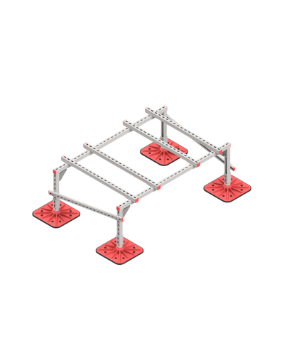 Опорная конструкция для установки оборудования TECHNORAPTOR FOOT 1500х1000 тип 2 HD КМ-профиль (KM-TR-F-SSEI-1500-1000-2 HD) в Белгороде Системы видеонаблюдения Pintop.ru