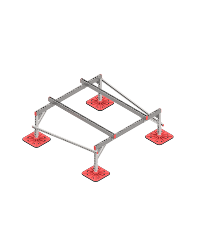 Опорная конструкция для установки оборудования TECHNORAPTOR FOOT 1500х1500 тип 2 HD КМ-профиль (KM-TR-F-SSEI-1500-1500-2 HD) в Белгороде Системы видеонаблюдения Pintop.ru