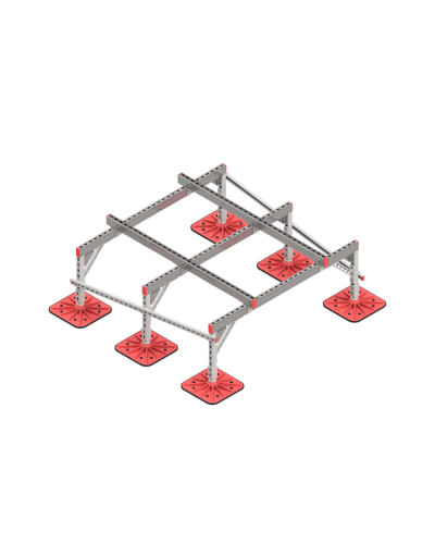 Опорная конструкция для установки оборудования TECHNORAPTOR FOOT 1500х1500 тип 3 HD КМ-профиль (KM-TR-F-SSEI-1500-1500-3 HD) в Белгороде Системы видеонаблюдения Pintop.ru