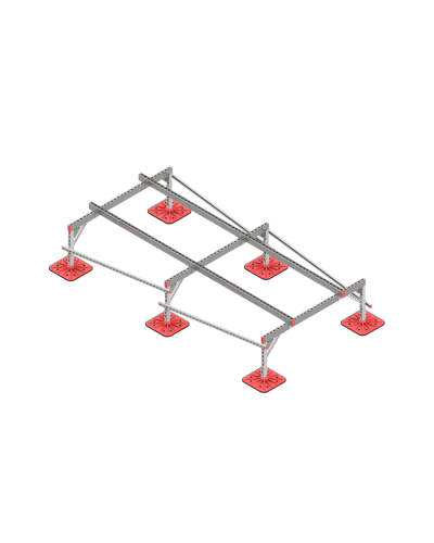 Опорная конструкция для установки оборудования TECHNORAPTOR FOOT 1500х3000 тип 1 КМ-профиль (KM-TR-F-SSEI-1500-3000-1) в Белгороде Системы видеонаблюдения Pintop.ru
