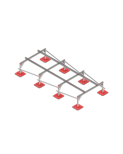 Опорная конструкция для установки оборудования TECHNORAPTOR FOOT 1500х3500 КМ-профиль (KM-TR-F-SSEI-1500-3500) в Белгороде Системы видеонаблюдения Pintop.ru