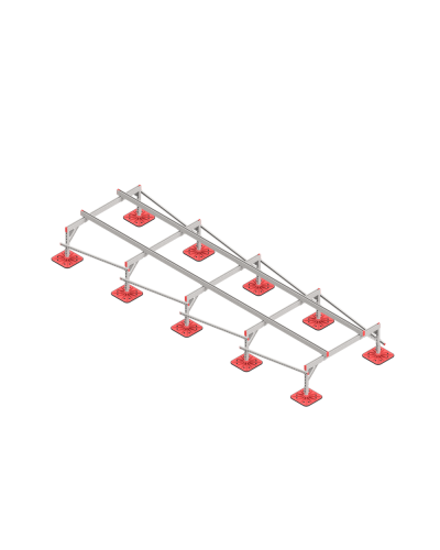 Опорная конструкция для установки оборудования TECHNORAPTOR FOOT 1500х5000 КМ-профиль (KM-TR-F-SSEI-1500-5000) в Белгороде Системы видеонаблюдения Pintop.ru