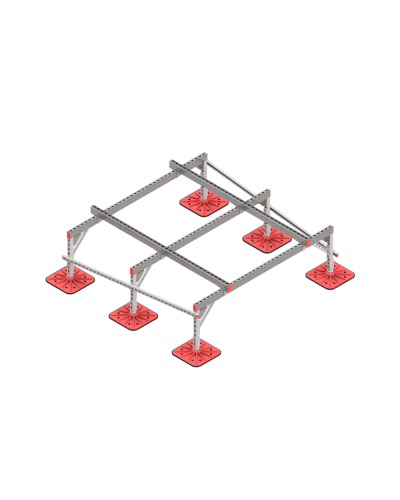 Опорная конструкция для установки оборудования TECHNORAPTOR FOOT 1800х1800 HD КМ-профиль (KM-TR-F-SSEI-1800-1800 HD) в Белгороде Системы видеонаблюдения Pintop.ru