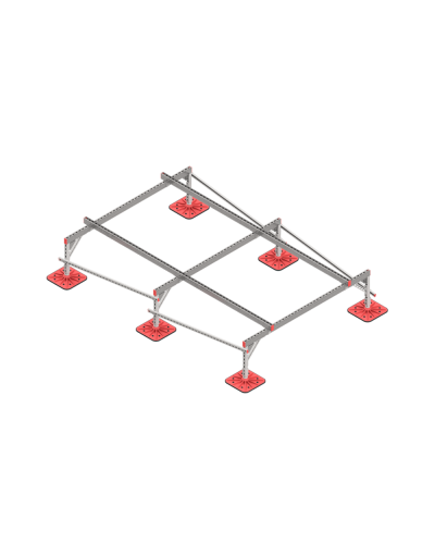 Опорная конструкция для установки оборудования TECHNORAPTOR FOOT 2000х3000 тип 1 КМ-профиль (KM-TR-F-SSEI-2000-3000-1) в Белгороде Системы видеонаблюдения Pintop.ru