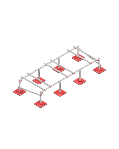 Опорная конструкция для установки оборудования TECHNORAPTOR FOOT 3000х1200 тип 1 КМ-профиль (KM-TR-F-SSEI-3000-1200-1) в Белгороде Системы видеонаблюдения Pintop.ru