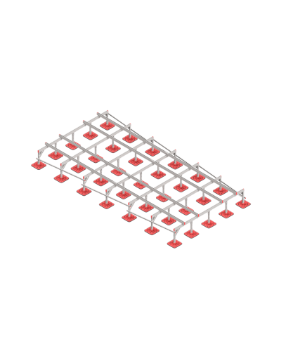 Опорная конструкция для установки оборудования TECHNORAPTOR FOOT 3000х6000 тип 2 КМ-профиль (KM-TR-F-SSEI-3000-6000-2) в Белгороде Системы видеонаблюдения Pintop.ru