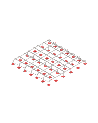 Опорная конструкция для установки оборудования TECHNORAPTOR FOOT 6000х6000 HD КМ-профиль (KM-TR-F-SSEI-6000-6000 HD) в Белгороде Системы видеонаблюдения Pintop.ru