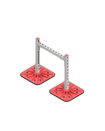 Опорная конструкция для горизонтальных прямоугольных воздуховодов и металлических лотков кабеленесущих систем TECHNORAPTOR FOOT 500х500 HD КМ-профиль (KM-TR-F-SSHRAD-500-500 HD) в Белгороде Системы видеонаблюдения Pintop.ru