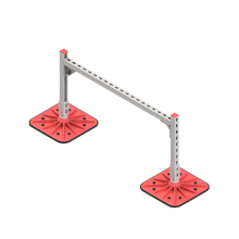 Опорная конструкция для горизонтальных прямоугольных воздуховодов и металлических лотков кабеленесущих систем TECHNORAPTOR FOOT 1000х500 HD КМ-профиль (KM-TR-F-SSHRAD-1000-500 HD)