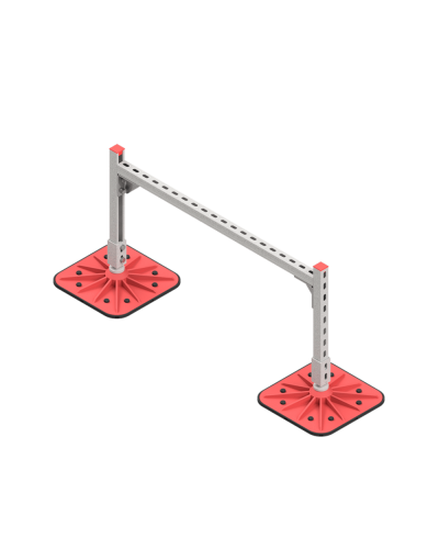 Опорная конструкция для горизонтальных прямоугольных воздуховодов и металлических лотков кабеленесущих систем TECHNORAPTOR FOOT 1000х500 HD КМ-профиль (KM-TR-F-SSHRAD-1000-500 HD) в Белгороде Системы видеонаблюдения Pintop.ru