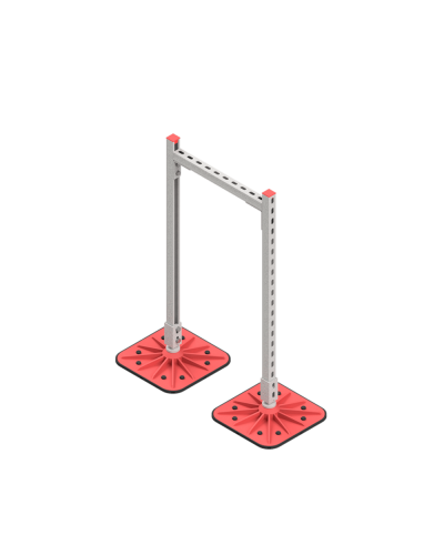 Опорная конструкция для горизонтальных прямоугольных воздуховодов и металлических лотков кабеленесущих систем TECHNORAPTOR FOOT 500х1000 КМ-профиль (KM-TR-F-SSHRAD-500-1000) в Белгороде Системы видеонаблюдения Pintop.ru