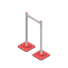 Опорная конструкция для горизонтальных прямоугольных воздуховодов и металлических лотков кабеленесущих систем TECHNORAPTOR FOOT 500х1000 HD КМ-профиль (KM-TR-F-SSHRAD-500-1000 HD)