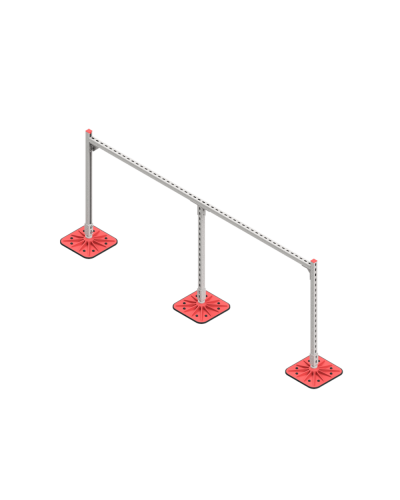 Опорная конструкция для горизонтальных прямоугольных воздуховодов и металлических лотков кабеленесущих систем TECHNORAPTOR FOOT 2500х1000 HD КМ-профиль (KM-TR-F-SSHRAD-2500-1000 HD) в Белгороде Системы видеонаблюдения Pintop.ru