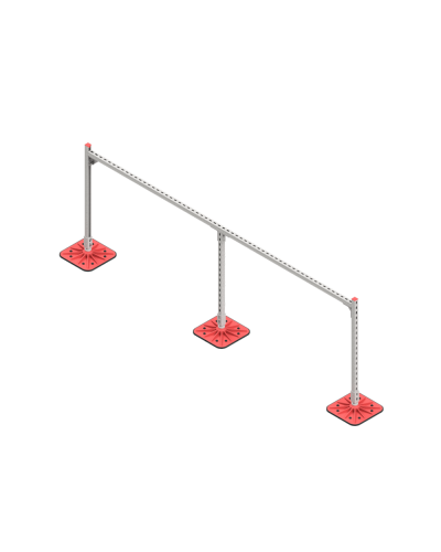 Опорная конструкция для горизонтальных прямоугольных воздуховодов и металлических лотков кабеленесущих систем TECHNORAPTOR FOOT 3000х1000 КМ-профиль (KM-TR-F-SSHRAD-3000-1000) в Белгороде Системы видеонаблюдения Pintop.ru
