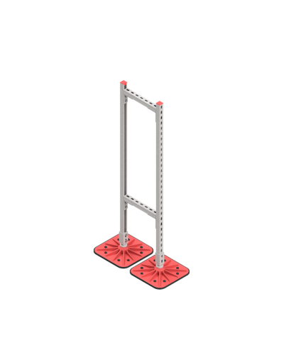 Опорная конструкция для горизонтальных прямоугольных воздуховодов и металлических лотков кабеленесущих систем TECHNORAPTOR FOOT 350х1500 HD КМ-профиль (KM-TR-F-SSHRAD-350-1500 HD) в Белгороде Системы видеонаблюдения Pintop.ru