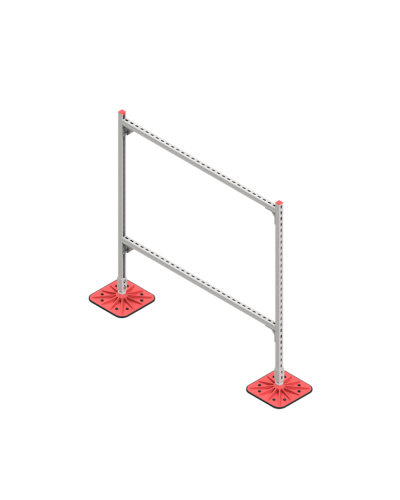 Опорная конструкция для горизонтальных прямоугольных воздуховодов и металлических лотков кабеленесущих систем TECHNORAPTOR FOOT 1500х1500 HD КМ-профиль (KM-TR-F-SSHRAD-1500-1500 HD) в Белгороде Системы видеонаблюдения Pintop.ru