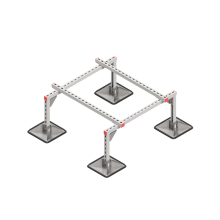 Опорная конструкция для установки оборудования TECHNORAPTOR STEELFOOT 1000х1000 КМ-профиль (KM-TR-STF-SSEI-1000-1000)