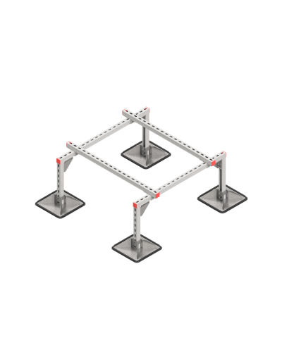 Опорная конструкция для установки оборудования TECHNORAPTOR STEELFOOT 1000х1000 КМ-профиль (KM-TR-STF-SSEI-1000-1000) в Белгороде Системы видеонаблюдения Pintop.ru