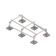Опорная конструкция для установки оборудования TECHNORAPTOR STEELFOOT 1000х2000 тип 2 HD КМ-профиль (KM-TR-STF-SSEI-1000-2000-2 HD)