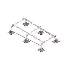 Опорная конструкция для установки оборудования TECHNORAPTOR STEELFOOT 1200х2500 HD КМ-профиль (KM-TR-STF-SSEI-1200-2500 HD)