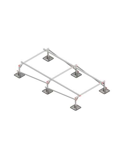 Опорная конструкция для установки оборудования TECHNORAPTOR STEELFOOT 1500х3000 тип 4 КМ-профиль (KM-TR-STF-SSEI-1500-3000-4) в Белгороде Системы видеонаблюдения Pintop.ru
