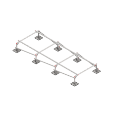 Опорная конструкция для установки оборудования TECHNORAPTOR STEELFOOT 1500х4000 тип 1 КМ-профиль (KM-TR-STF-SSEI-1500-4000-1)