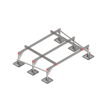 Опорная конструкция для установки оборудования TECHNORAPTOR STEELFOOT 2000х1500 тип 1 КМ-профиль (KM-TR-STF-SSEI-2000-1500-1)