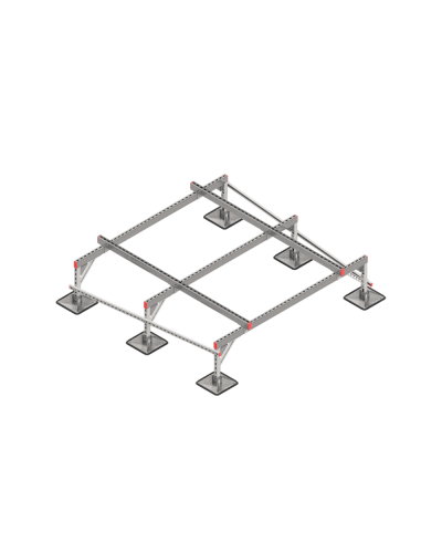 Опорная конструкция для установки оборудования TECHNORAPTOR STEELFOOT 2000х2000 КМ-профиль (KM-TR-STF-SSEI-2000-2000) в Белгороде Системы видеонаблюдения Pintop.ru