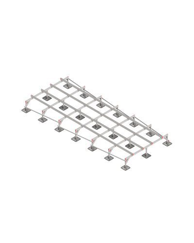 Опорная конструкция для установки оборудования TECHNORAPTOR STEELFOOT 2500х6000 КМ-профиль (KM-TR-STF-SSEI-2500-6000) в Белгороде Системы видеонаблюдения Pintop.ru