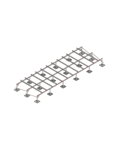 Опорная конструкция для установки оборудования TECHNORAPTOR STEELFOOT 6000х2000 КМ-профиль (KM-TR-STF-SSEI-6000-2000) в Белгороде Системы видеонаблюдения Pintop.ru
