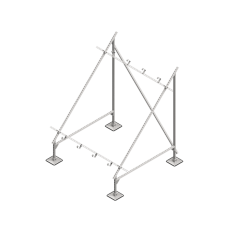 Опорная конструкция для установки солнечной панели/коллектора TECHNORAPTOR STEELFOOT КМ-профиль (KM-TR-STF-SSfSPI-C)