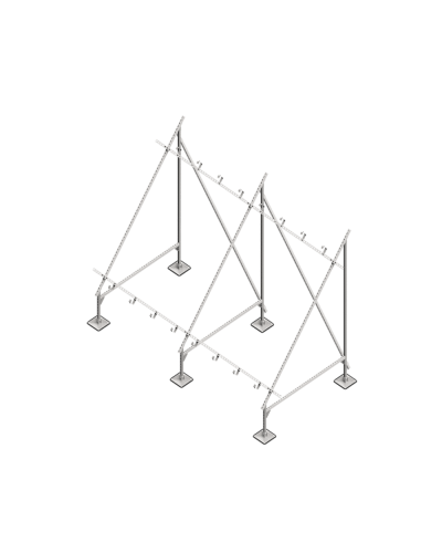 Опорная конструкция для установки нескольких солнечных панелей/коллекторов TECHNORAPTOR STEELFOOT HD КМ-профиль (KM-TR-STF-SSfMMPI-C HD) в Белгороде Системы видеонаблюдения Pintop.ru