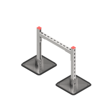 Опорная конструкция для горизонтальных прямоугольных воздуховодов и металлических лотков кабеленесущих систем TECHNORAPTOR STEELFOOT 500х500 HD КМ-профиль (KM-TR-STF-SSHRAD-500-500 HD)