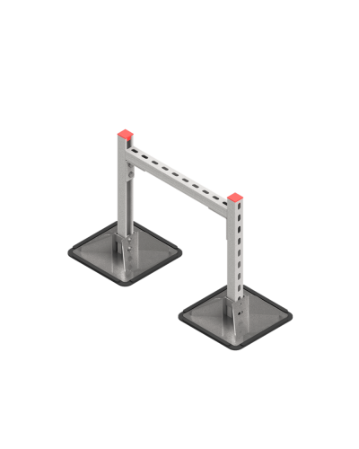 Опорная конструкция для горизонтальных прямоугольных воздуховодов и металлических лотков кабеленесущих систем TECHNORAPTOR STEELFOOT 500х500 HD КМ-профиль (KM-TR-STF-SSHRAD-500-500 HD) в Белгороде Системы видеонаблюдения Pintop.ru