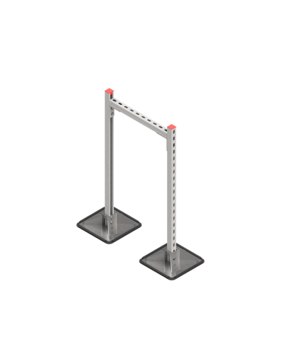 Опорная конструкция для горизонтальных прямоугольных воздуховодов и металлических лотков кабеленесущих систем TECHNORAPTOR STEELFOOT 500х1000 КМ-профиль (KM-TR-STF-SSHRAD-500-1000) в Белгороде Системы видеонаблюдения Pintop.ru