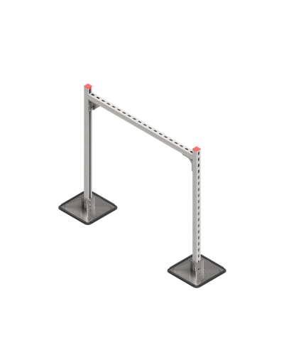 Опорная конструкция для горизонтальных прямоугольных воздуховодов и металлических лотков кабеленесущих систем TECHNORAPTOR STEELFOOT 1000х1000 КМ-профиль (KM-TR-STF-SSHRAD-1000-1000) в Белгороде Системы видеонаблюдения Pintop.ru