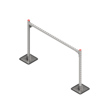 Опорная конструкция для горизонтальных прямоугольных воздуховодов и металлических лотков кабеленесущих систем TECHNORAPTOR STEELFOOT 1500х1000 HD КМ-профиль (KM-TR-STF-SSHRAD-1500-1000 HD)