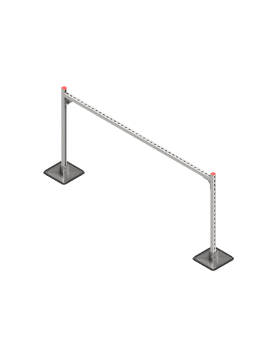 Опорная конструкция для горизонтальных прямоугольных воздуховодов и металлических лотков кабеленесущих систем TECHNORAPTOR STEELFOOT 2000х1000 КМ-профиль (KM-TR-STF-SSHRAD-2000-1000) в Белгороде Системы видеонаблюдения Pintop.ru