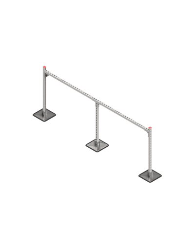 Опорная конструкция для горизонтальных прямоугольных воздуховодов и металлических лотков кабеленесущих систем TECHNORAPTOR STEELFOOT 2500х1000 КМ-профиль (KM-TR-STF-SSHRAD-2500-1000) в Белгороде Системы видеонаблюдения Pintop.ru