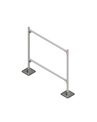 Опорная конструкция для горизонтальных прямоугольных воздуховодов и металлических лотков кабеленесущих систем TECHNORAPTOR STEELFOOT 1500х1500 КМ-профиль (KM-TR-STF-SSHRAD-1500-1500) в Белгороде Системы видеонаблюдения Pintop.ru